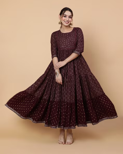 Printed Flared Kurta